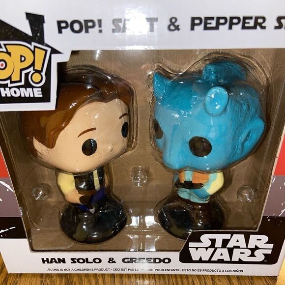 Funko Pop Star Wars Hans Solo & Greedo Salt and Pepper Shaker Collectible - Picture 1 of 6